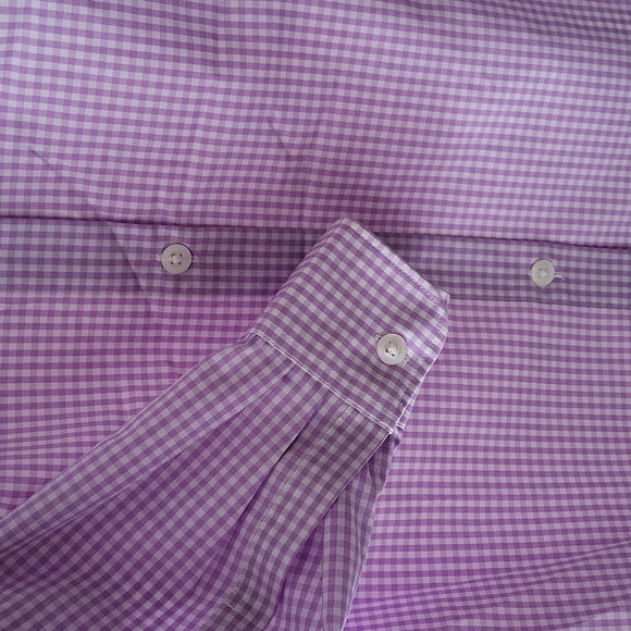 NWOT Walbusch (Germany) Button Down Oxford Shirt in Purple - Picture 3 of 9